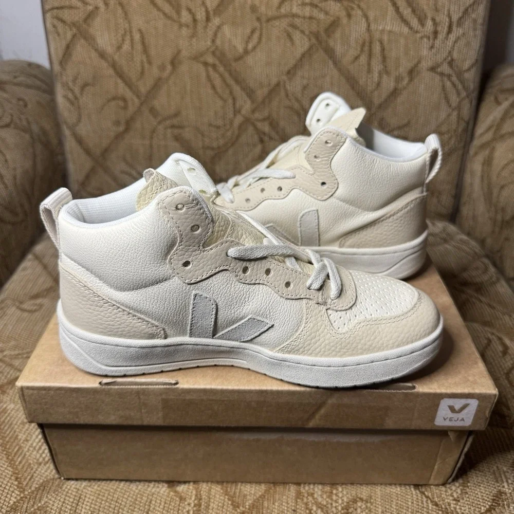 Veja V-15 Chromefree Leather Cashew Pierre Multico Women‎ Sneakers Size 5 EU 36